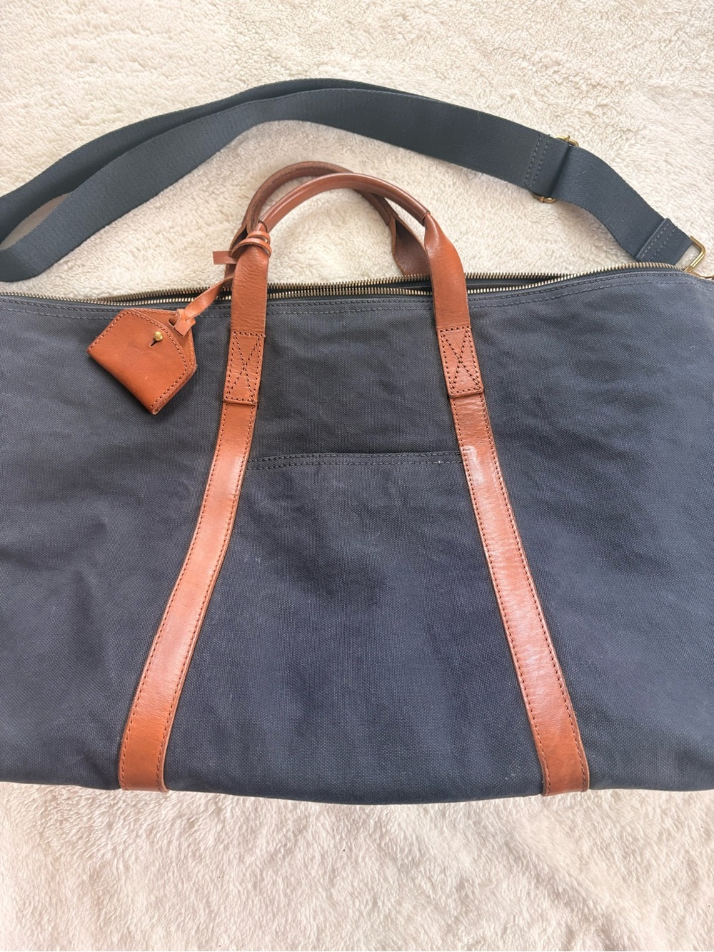 Madewell The Essential Overnight Bag in Canvas, Black Sea - NWT - Picture 5 of 14